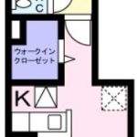 かわいい一人暮らし部屋 レイアウトに便利な間取り 1K賃貸アパート 岡山市中区中井